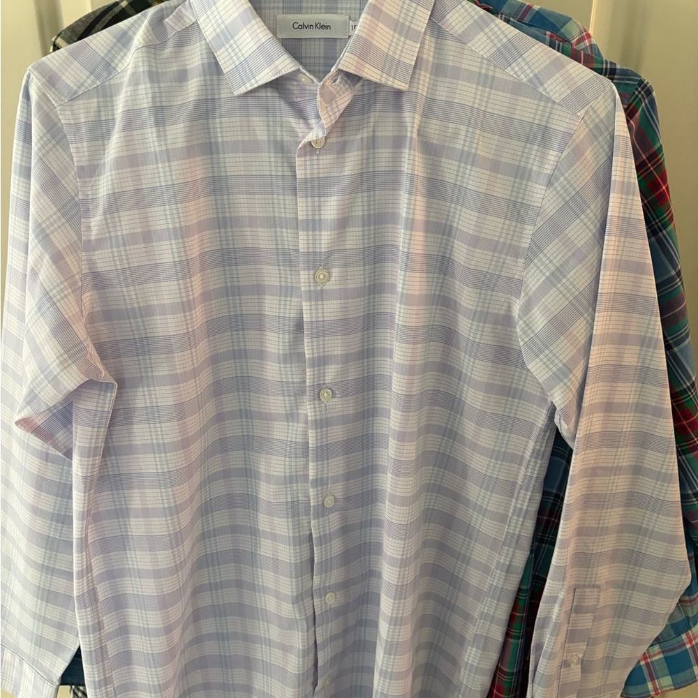 Calvin Klein, Youth 16, Dress shirt. Like NEW, Worn 1x for a Wedding.